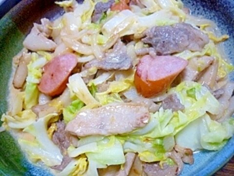 焼き肉の食材でマヨタレ炒め＊＊